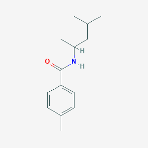 molecular formula C14H21NO B310442 N-(1,3-dimethylbutyl)-4-methylbenzamide 