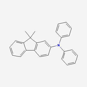 molecular formula C27H23N B3104430 9,9-Dimethyl-N,N-diphenyl-9H-fluoren-2-amine CAS No. 148077-51-4