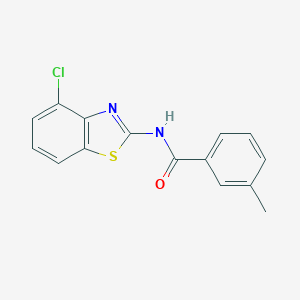 molecular formula C15H11ClN2OS B310445 N-(4-chloro-1,3-benzothiazol-2-yl)-3-methylbenzamide 