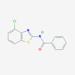 molecular formula C14H9ClN2OS B310446 N-(4-chloro-1,3-benzothiazol-2-yl)benzamide 