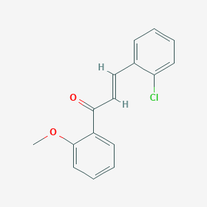 molecular formula C16H13ClO2 B3104466 (2E)-3-(2-Chlorophenyl)-1-(2-methoxyphenyl)prop-2-en-1-one CAS No. 1482338-69-1