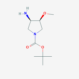 molecular formula C10H20N2O3 B3104477 (3R,4S)-3-氨基-4-甲氧基-吡咯烷-1-羧酸叔丁酯 CAS No. 148260-94-0