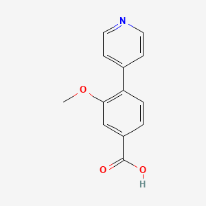 molecular formula C13H11NO3 B3104525 3-甲氧基-4-(吡啶-4-基)苯甲酸 CAS No. 148547-08-4