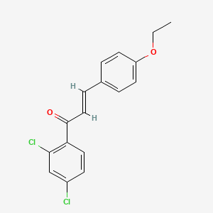 molecular formula C17H14Cl2O2 B3104548 (2E)-1-(2,4-dichlorophenyl)-3-(4-ethoxyphenyl)prop-2-en-1-one CAS No. 1486549-12-5