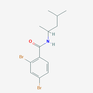 molecular formula C13H17Br2NO B310455 2,4-dibromo-N-(1,3-dimethylbutyl)benzamide 