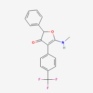 5-(methylamino)-2-phenyl-4-[4-(trifluoromethyl)phenyl]-3(2H)-furanone