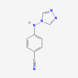molecular formula C9H7N5 B3104586 Benzonitrile, 4-(4H-1,2,4-triazol-4-ylamino)- CAS No. 148869-66-3