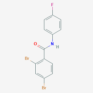 molecular formula C13H8Br2FNO B310459 2,4-dibromo-N-(4-fluorophenyl)benzamide 