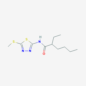 molecular formula C11H19N3OS2 B310460 2-ethyl-N-[5-(methylsulfanyl)-1,3,4-thiadiazol-2-yl]hexanamide 