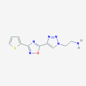 2-[4-(3-Thiophen-2-yl-[1,2,4]oxadiazol-5-yl)-[1,2,3]triazol-1-yl]-ethylamine