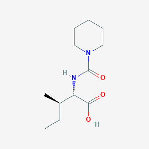 molecular formula C12H22N2O3 B3104619 (2S,3R)-3-methyl-2-(piperidine-1-carbonylamino)pentanoic acid CAS No. 1491139-76-4