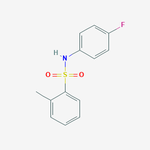 molecular formula C13H12FNO2S B310469 N-(4-fluorophenyl)-2-methylbenzenesulfonamide 