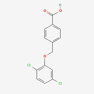 molecular formula C14H10Cl2O3 B3104691 4-[(2,5-二氯苯氧基)甲基]苯甲酸 CAS No. 149288-41-5