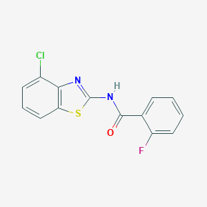 N-(4-chloro-1,3-benzothiazol-2-yl)-2-fluorobenzamide