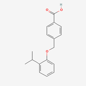 molecular formula C17H18O3 B3104710 4-[(2-propan-2-ylphenoxy)methyl]benzoic Acid CAS No. 149288-62-0