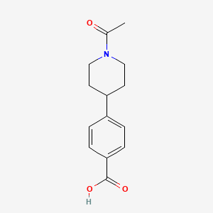 molecular formula C14H17NO3 B3104725 4-(1-乙酰基哌啶-4-基)苯甲酸 CAS No. 149353-96-8