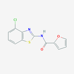 molecular formula C12H7ClN2O2S B310474 N-(4-chloro-1,3-benzothiazol-2-yl)-2-furamide 