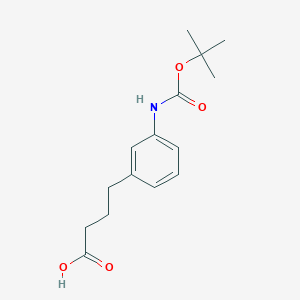 molecular formula C15H21NO4 B3104754 Boc-4-(3-氨基苯基)丁酸 CAS No. 149505-99-7