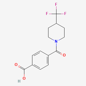 4-(4-(Trifluoromethyl)piperidine-1-carbonyl)benzoic acid