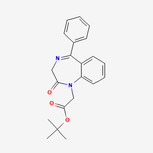 molecular formula C21H22N2O3 B3104765 tert-butyl 2-(2-oxo-5-phenyl-2,3-dihydro-1H-benzo[e][1,4]diazepin-1-yl)acetate CAS No. 149620-85-9