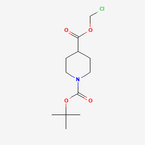 molecular formula C12H20ClNO4 B3104815 1-Tert-butyl 4-chloromethyl piperidine-1,4-dicarboxylate CAS No. 150109-49-2