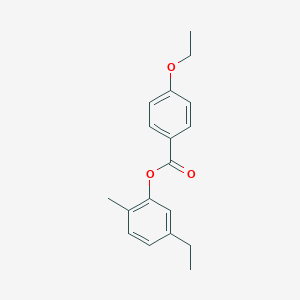 molecular formula C18H20O3 B310484 5-Ethyl-2-methylphenyl 4-ethoxybenzoate 