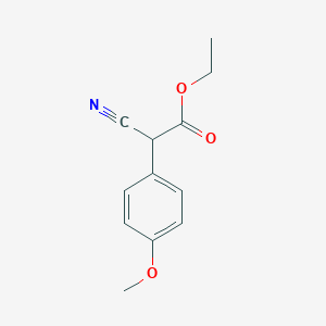 molecular formula C12H13NO3 B3104849 Ethyl 2-cyano-2-(4-methoxyphenyl)acetate CAS No. 15032-40-3