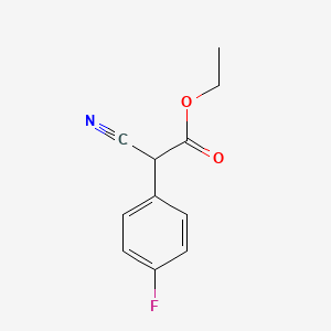 molecular formula C11H10FNO2 B3104856 Ethyl 2-cyano-2-(4-fluorophenyl)acetate CAS No. 15032-42-5