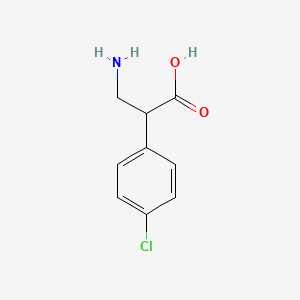 molecular formula C9H10ClNO2 B3104863 3-氨基-2-(4-氯苯基)丙酸 CAS No. 15032-54-9