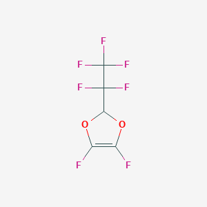 molecular formula C5HF7O2 B3104900 4,5-Difluoro-2-(1,1,2,2,2-pentafluoroethyl)-1,3-dioxole CAS No. 150622-65-4