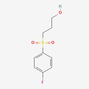 molecular formula C9H11FO3S B3104911 1-丙醇，3-[(4-氟苯基)磺酰基]- CAS No. 150666-84-5