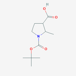 molecular formula C11H19NO4 B3104915 1-(tert-Butoxycarbonyl)-2-methylpyrrolidine-3-carboxylic acid CAS No. 1507389-76-5