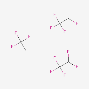 molecular formula C6H6F12 B3104922 乙烷，1,1,1,2,2-五氟，与 1,1,1,2-四氟乙烷和 1,1,1-三氟乙烷混合 CAS No. 150743-07-0