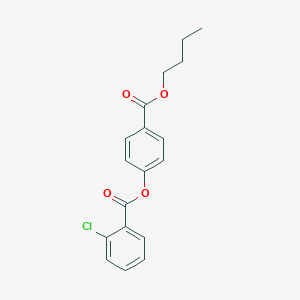 molecular formula C18H17ClO4 B310495 4-(Butoxycarbonyl)phenyl 2-chlorobenzoate 