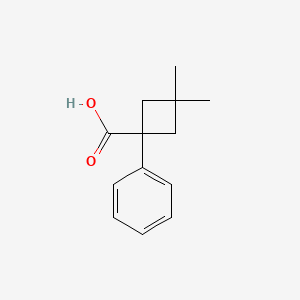 molecular formula C13H16O2 B3104975 3,3-Dimethyl-1-phenylcyclobutane-1-carboxylic acid CAS No. 151157-51-6