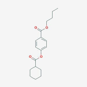 molecular formula C18H24O4 B310498 Butyl 4-[(cyclohexylcarbonyl)oxy]benzoate 