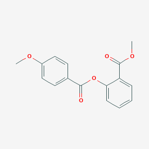 molecular formula C16H14O5 B310502 Methyl 2-[(4-methoxybenzoyl)oxy]benzoate 