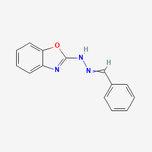 molecular formula C14H11N3O B3105021 2-[(Z)-2-(phenylmethylidene)hydrazin-1-yl]-1,3-benzoxazole CAS No. 15166-39-9