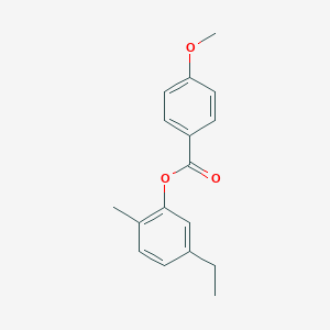 molecular formula C17H18O3 B310504 5-Ethyl-2-methylphenyl 4-methoxybenzoate 