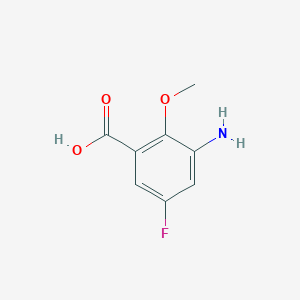 molecular formula C8H8FNO3 B3105054 3-氨基-5-氟-2-甲氧基苯甲酸 CAS No. 151793-23-6