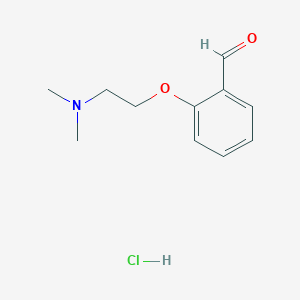 molecular formula C11H16ClNO2 B3105063 2-[2-(Dimethylamino)ethoxy]benzaldehyde hydrochloride CAS No. 15182-07-7