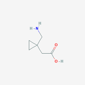 molecular formula C6H11NO2 B3105089 2-(1-(Aminomethyl)cyclopropyl)acetic acid CAS No. 1520003-13-7