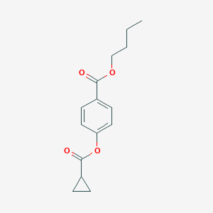 molecular formula C15H18O4 B310512 Butyl 4-[(cyclopropylcarbonyl)oxy]benzoate 