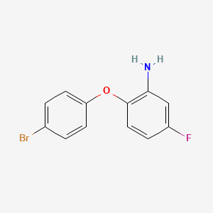 molecular formula C12H9BrFNO B3105126 2-(4-溴苯氧基)-5-氟苯胺 CAS No. 15212-02-9