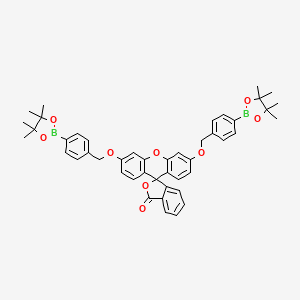 molecular formula C46H46B2O9 B3105138 3',6'-双((4-(4,4,5,5-四甲基-1,3,2-二氧杂硼环-2-基)苄基)氧基)-3H-螺[异苯并呋喃-1,9'-吨]-3-酮 CAS No. 1522117-83-4
