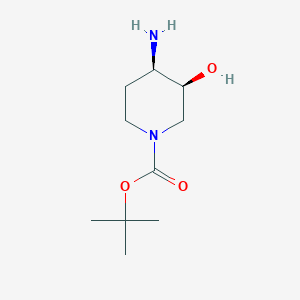 molecular formula C10H20N2O3 B3105158 cis-4-Amino-1-boc-3-hydroxypiperidine CAS No. 1523530-36-0