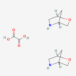 molecular formula C12H20N2O6 B3105176 (1r,4r)-2-氧杂-5-氮杂双环[2.2.1]庚烷半草酸酯 CAS No. 1523530-74-6