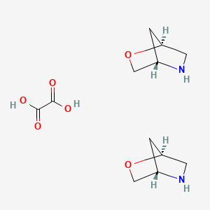 molecular formula C12H20N2O6 B3105190 (1s,4s)-2-Oxa-5-azabicyclo[2.2.1]heptane hemioxalate CAS No. 1523541-76-5