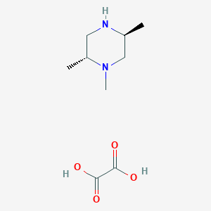 molecular formula C9H18N2O4 B3105201 (2R,5S)-1,2,5-三甲基哌嗪草酸盐 CAS No. 1523541-95-8