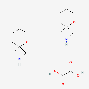 molecular formula C16H28N2O6 B3105208 5-Oxa-2-azaspiro[3.5]nonane hemioxalate CAS No. 1523571-01-8